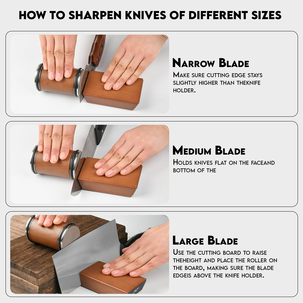 Diamond Rolling Knife Sharpener 15° & 20° Angle