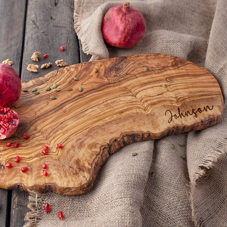 Olive Wood Rustic Charcuterie Board 16" by 7"