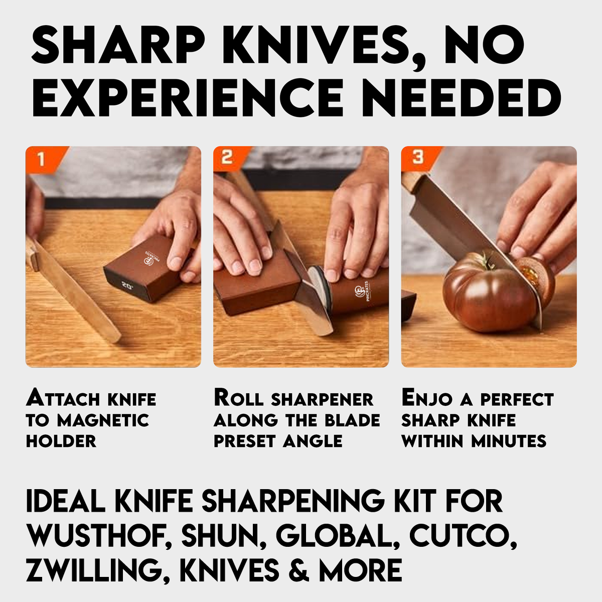 Diamond Rolling Knife Sharpener 15° & 20° Angle